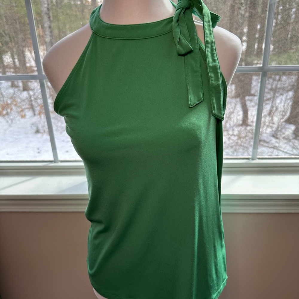 Green Halter Neck Women's Top